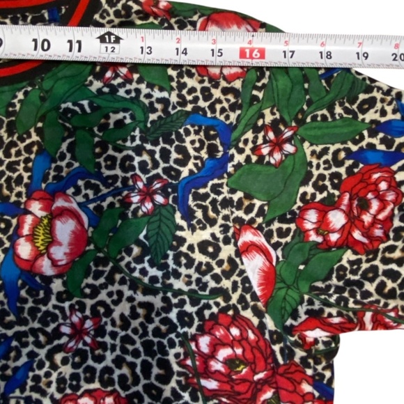 Fresh Prints of Bél-Air floral leopard print tshirt. Sz M - Picture 12 of 15